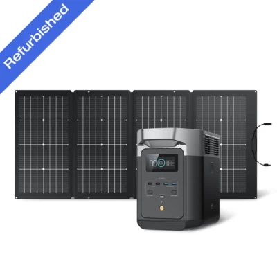 EcoFlow DELTA 2 1024Wh+220W Solar Panel Solar Generator Certified Refurbished - Image 1 of 4