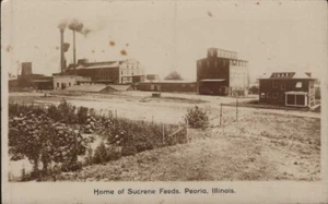 PEORIA IL SUCRENE FEEDS factory real photo RPPC postcard - Picture 1 of 2