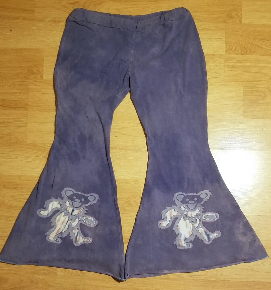 Pantalones Leggings Grateful Dead Bordados Oso Bailarín Púrpura Acampanados ¡ENVÍO GRATUITO!  Foto 1 de 4