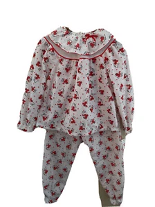 NWT Jackie Girls size 10 pajama Polar Bears hearts Polyester-loose elastic - Picture 1 of 5