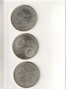 3 x vecchia moneta gettone premio dollaro sicurezza appaltatore società industriale Kiewit PKS - Foto 1 di 2