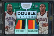 2015-16 Panini Gala Double Feature #19 Russell Westbrook Kevin Durant Jersey /25