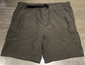 The North Face Shorts Mens 40 green grey Nylon Cargo Belted Hiking Outdoors - Picture 1 of 5