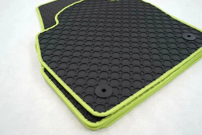 Lengenfelder rubber mats suitable for Seat Leon 1P FR Cupra + edge green + rubber - Image 1 of 4