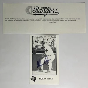 Vintage Nolan Ryan 5X3 Autographed Picture Texas Rangers Fan Mail Reply - Picture 1 of 10