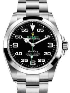 Rolex Air-King Black Dial Smooth 40mm Steel Oyster 126900 BRAND NEW - Picture 1 of 1