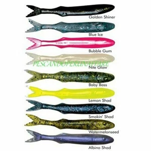 MANN'S SHADOW 5 1/2" soft lures made in usa- pcs 10 ogni busta - Imagen 1 de 3