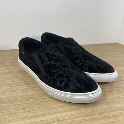 Kenneth Cole NY Floral Imprint Womens Designer Sneakers Casual Black 9.5 NEW - Image 1 of 4