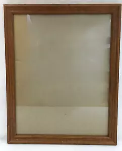 Marco de fotos de madera biselado con vidrio 15,5" X 12,5" X,5" vintage - Imagen 1 de 6