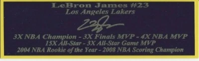 LeBron James Autograph Nameplate Los Angeles Lakers Photo Ball Jersey UPDATED - Image 1 of 4