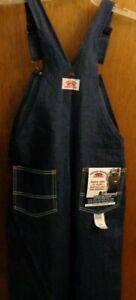 New Vtg Round House Denim Overalls Jeans Button Fly Youth Boys 14 28x30  USA