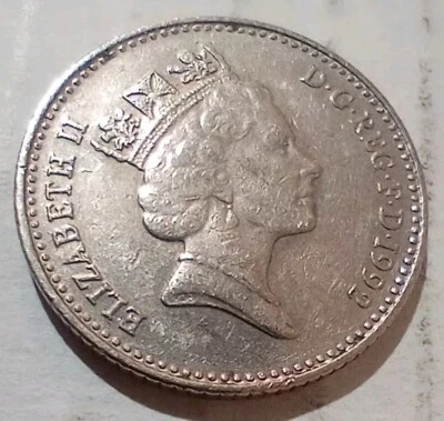 Ten Pence 1992 UK GB Coin Elizabeth II Lion 10 Penny - Image 1 of 2