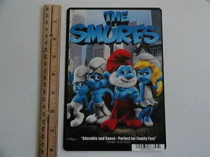 DIE SCHLÜMPFE - BLOCKBUSTER VIDEO BACKER KARTE 5"X8" KEIN FILM  - Bild 1 von 3