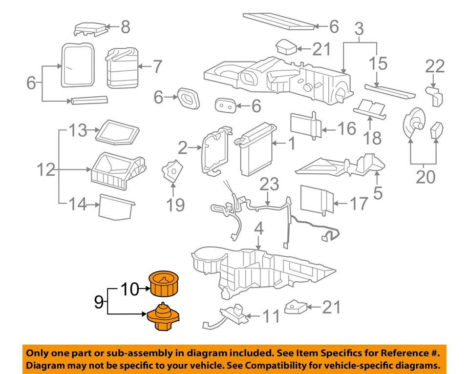 GM OEM 03-14 Avalanche Evaporador Calentador Componentes-Motor Soplador 22741027 Foto 1 de 2