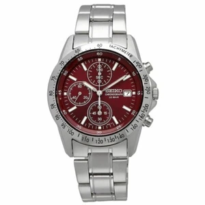 Seiko Selection SBTQ045 Red Dial Men's Quartz Chronograph Watch Aussie Seller - Picture 1 of 6