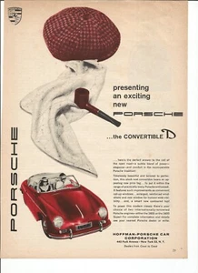 1959 Porsche print ad: "Presenting  an exciting new Porsche, the convertible D" - Picture 1 of 1