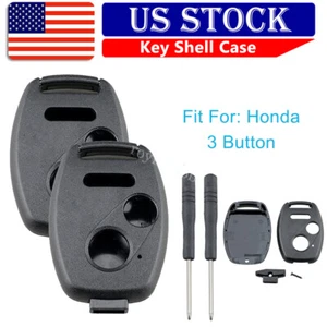 2X For Honda Odyssey CRV Pilot Civic Remote Key Case Fob Cover Shell MLBHLIK-1T - Picture 1 of 7