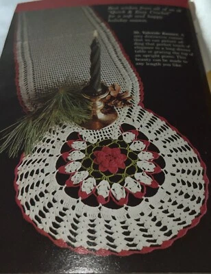 CROCHET ~ “Rose Table runner And Square Doily” ~ PATTERN ~ - Image 1 of 2