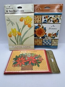 3 Packs VTG Invitations New In Package Retro Party Junk Journal  - Picture 1 of 8