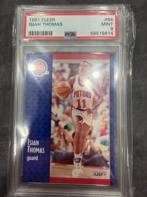 Fleer Isiah Thomas 1991 #64 PSA 9 como nuevo Foto 1 de 2