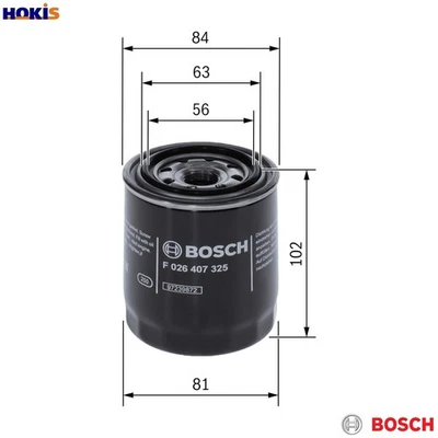 OIL FILTER F 026 407 325 FOR SUBARU OUTBACK LEGACY/V/IV FORESTER XV IMPREZA 2.0L - Image 1 of 4