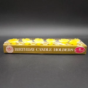 Vintage Capri Birthday Candle Holders Pack of 6 Sealed - Picture 1 of 8