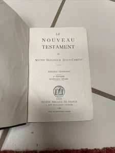 VINTAGE LE NOUVEAU FRENCH TESTAMENT 1950 SOCIETE BIBLIQUE DE FRANCE BIBLE - Picture 1 of 9