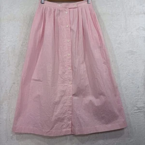 Vintage Brooks Brothers Skirt S Seersucker A-Line Pleated Maxi Button Front USA - Picture 1 of 11