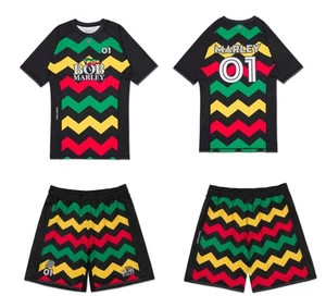 Albino And Preto X Bob Marley One Love SS Rash Guard & Short Bjj No Gi Uniform - Picture 1 of 15