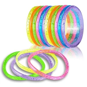 ArtCreativity 6” Liquid Glitter Bracelets - Pack of 12 - Assorted Neon Colore... - Picture 1 of 5