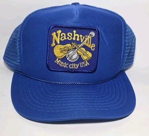 Vintage Nashville Musikstadt USA Snapback Trucker Patch Mütze von Goldmedaille (T2) - Bild 1 von 7