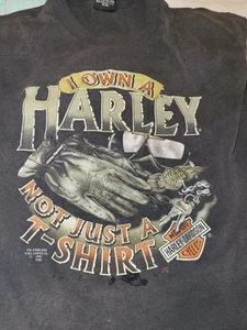  I OWN A HARLEY NOT JUST A T-SHIRT 3D Emblem Harley Davidson Single Stitch USA - Picture 1 of 7
