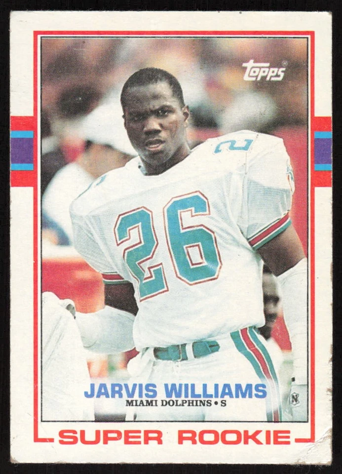 1989 Topps Jarvis Williams #291 Rookie Miami Dolphins - Image 1 of 2