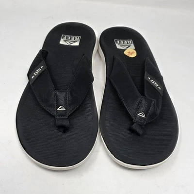 Sandalia chancla Reef Santa Ana negra con blanca talla 11 nueva sin etiquetas Foto 1 de 4