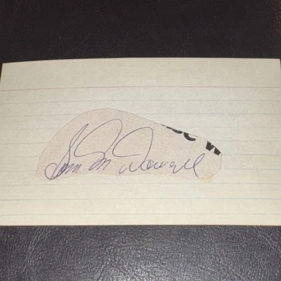 Sam McDowell Autographed Signed 3x5 Index Card - Image 1 of 4