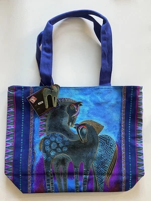 Laurel Burch Indigo Horses Tote Bag Large - Image 1 of 4
