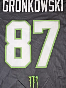 Riddell Gronk Jersey XL Monster Rob Gronkowski # 87 Green white Black # 3 NIP - Picture 1 of 13