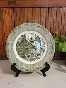THE OLD CURIOSITY SHOP Royal China USA Dinner Plate(s) Currier & Ives 1950's MCM - Picture 1 of 4