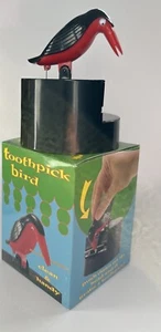 Vintage 1998 Toothpick Bird Holder By Accoutrements Plastic Bird In Original Box - Picture 1 of 22