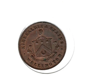 NEW ZEALAND KIRKCALDIE & STAINS R312 HALFPENNY RARITY 3 LUSTER AUNC - Picture 1 of 2