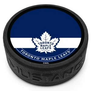 Toronto Maple Leafs Texturizzato 3D "Logo Rialzato" Autografo Collezionisti Hockey Puck - Foto 1 di 1