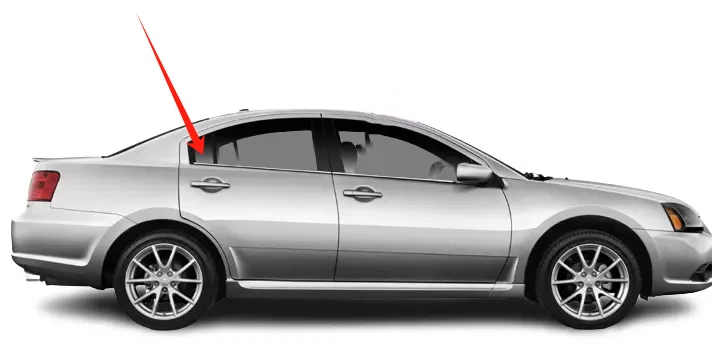 Fits 2004-2012 Mitsubishi Galant Passenger Right Side Rear Vent Glass Assembly Foto 1 de 1