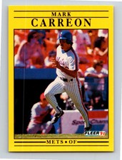 1991 Fleer Mark Carreon New York Mets #142