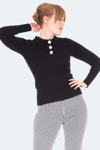 60er Jahre Stil Polokragen Pullover Retro Vintage Style - Bild 1 von 5