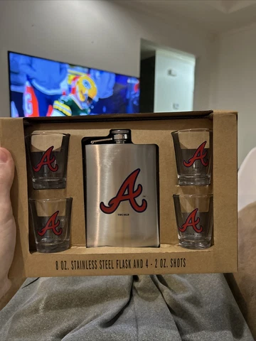 atlanta braves flask and shot glasses Cover