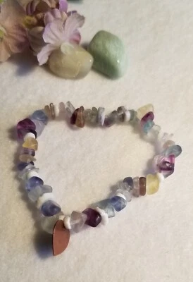 Hand crafted bracelets made with semi-precious stones, crystals, seashells  - Image 1 of 4