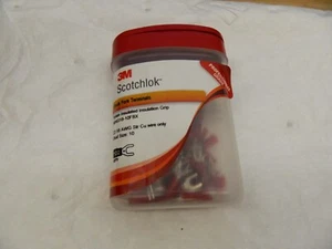 3M ForkTerminal 100pk Red Nylon #8 Stud Size 22 AWG – 18 AWG MNG18-8FLX - Picture 1 of 2