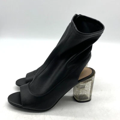 BCBGeneration Desire Calcetín Negro Transparente Tacones Bloque con Punta abierta Para Mujer Talla 6 M Foto 1 de 4