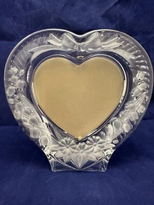 Home Beautiful Heavy Heart Shaped Crystal Photo Decor -5"x 5" Picture Office  - Picture 1 of 11