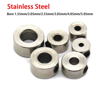 Mini Stellring Welle Klemme Edelstahl Bohrung 1,5-5mm mit Gewindestift M3 - Bild 1 von 4